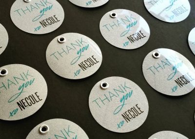 XO Necole Event Favor Tags