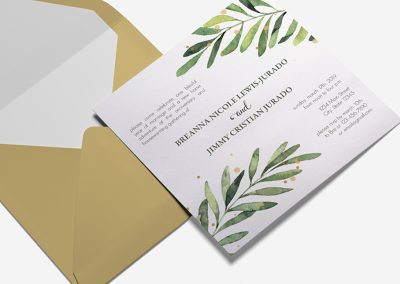 Watercolor Leaves Invitation