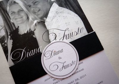 Black and White Photo Wedding Invitation